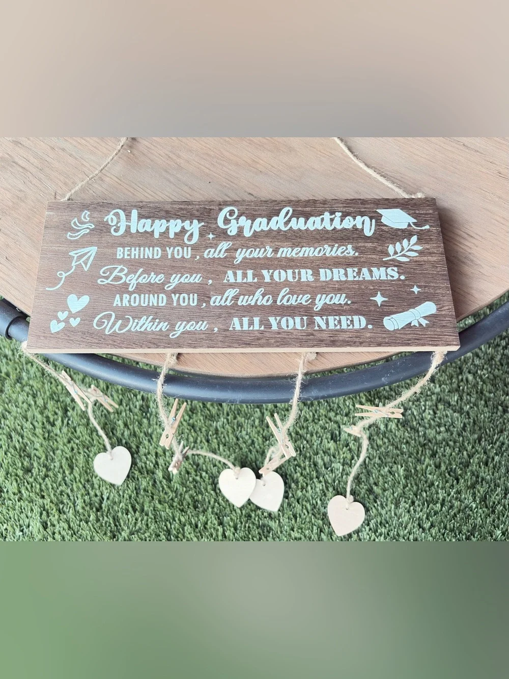 Happy Graduation Wooden Hanging Photo Display